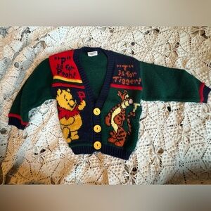 90s Vintage Winnie the Pooh Tigger Cardigan 2T